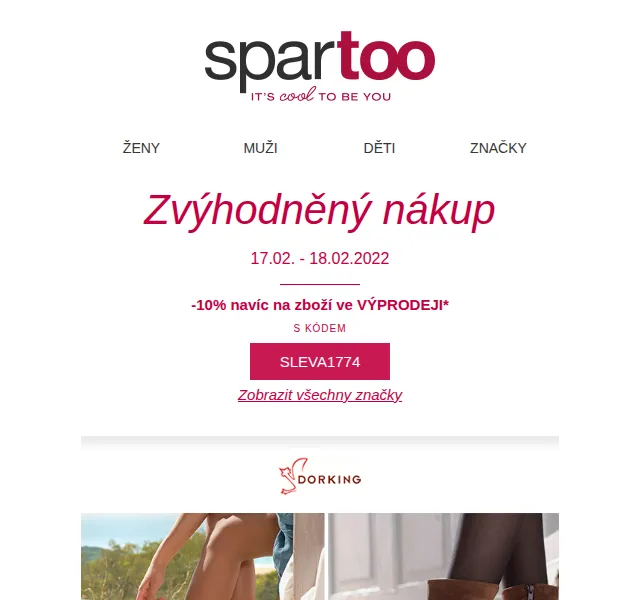 Spartoo: -60 % na Clarks a -10 % navíc – červen 2026 | Nuslet.cz