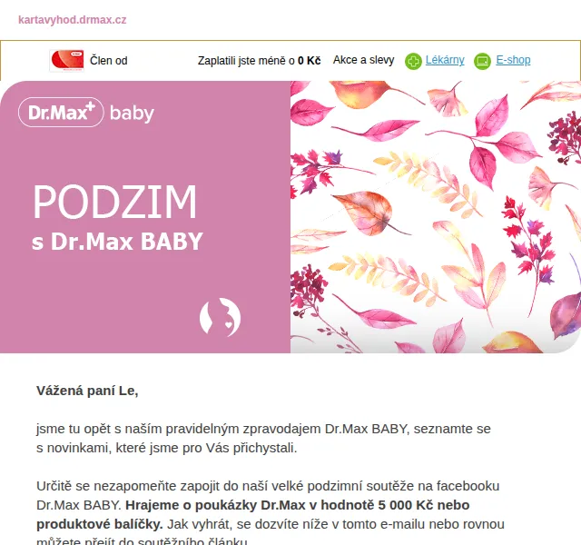 Dr.Max: Podzimní novinky BABY a soutěž o 5000 Kč – říjen 2022 | Nuslet.cz