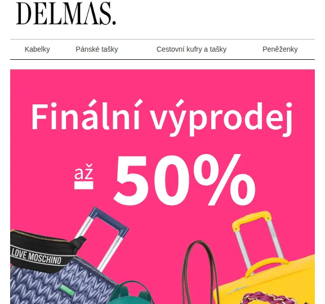 Delmas: Zimní výprodej až 50 % – červen 2026 | Nuslet.cz