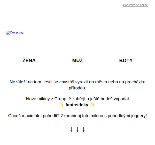 Cropp: Nové mikiny a jogger na léto – červen 2026 | Nuslet.cz