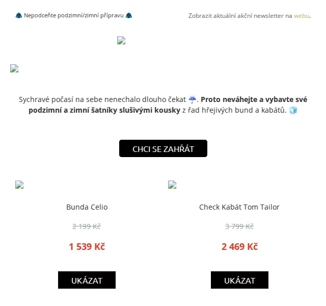 UrbanStore: Až -40 % na hřejivé bundy a kabáty – červen 2026 | Nuslet.cz