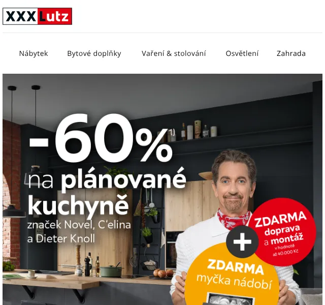 XXXLutz: Kuchyně se slevou až 60 % – srpen 2026 | Nuslet.cz