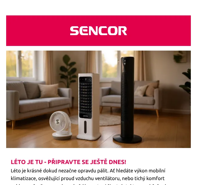 Sencor: Klimatizace, ventilátory – červen 2026 | Nuslet.cz