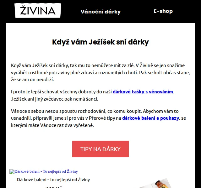 Živina: Vánoční dárková balení od 15 Kč – červen 2026 | Nuslet.cz