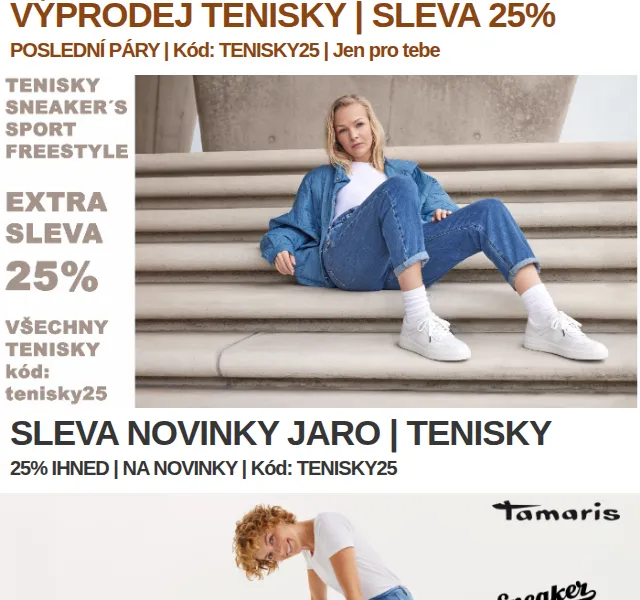 Eliteshoes: sleva 25 % na tenisky – červen 2026 | Nuslet.cz