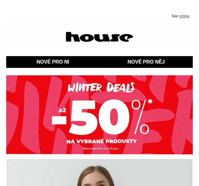 HOUSE: Winter Deals až 50 % – červen 2026 | Nuslet.cz