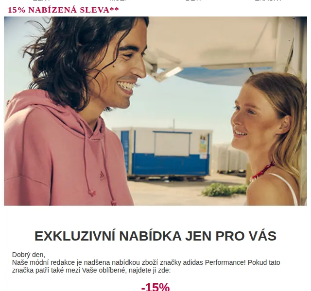 Spartoo.cz: 15% sleva na adidas Performance – červen 2026 | Nuslet.cz