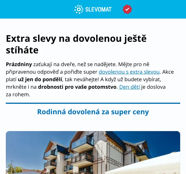 Slevomat: Slevy na pobyty až 25 % – květen 2026 | Nuslet.cz