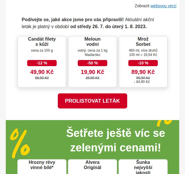 Billa: Slevy až 63 % v akčním letáku – červenec 2026 | Nuslet.cz