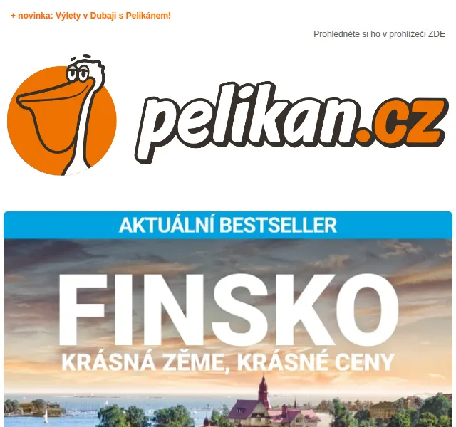 ✈ Pelikan.cz: Letenky do severní Evropy a výlety v Dubaji – červen 2026 | Nuslet.cz