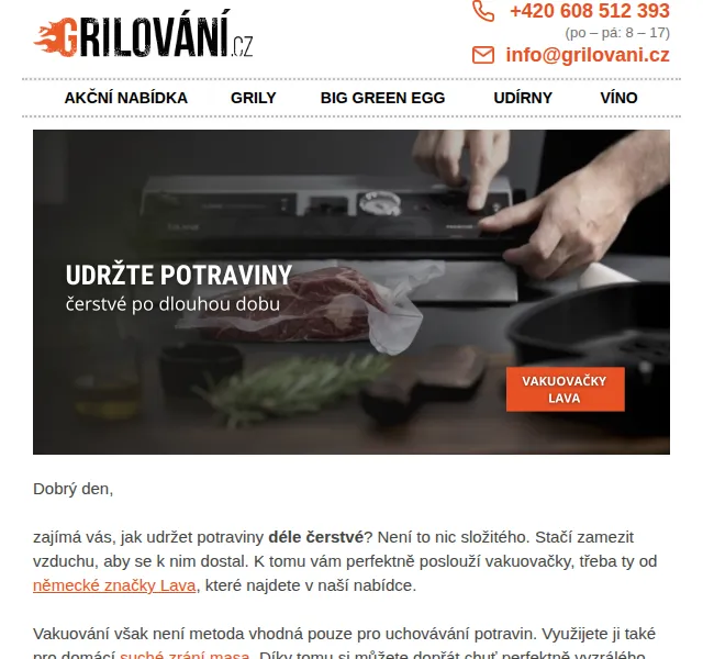 Grilování.cz: Vakuovačky Lava – červen 2026 | Nuslet.cz