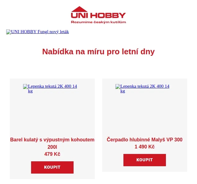 UNI HOBBY: Letní nabídka – červenec 2026 | Nuslet.cz