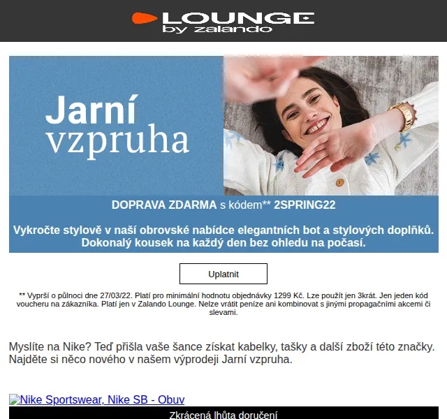 Lounge by Zalando: Nike obuv s dopravou zdarma – červen 2026 | Nuslet.cz