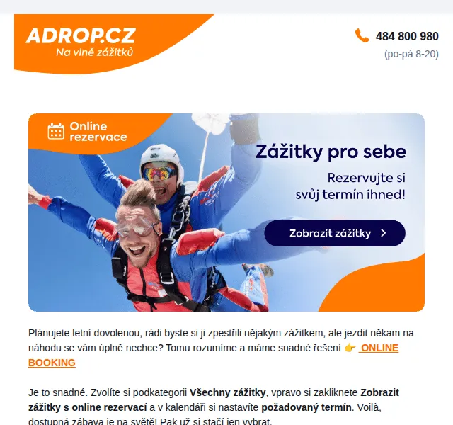 Adrop.cz: Zážitkové tipy na léto – červenec 2026 | Nuslet.cz