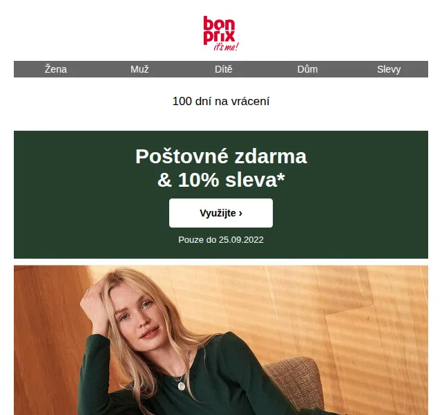 bonprix: Poštovné zdarma + 10% sleva – červen 2026 | Nuslet.cz
