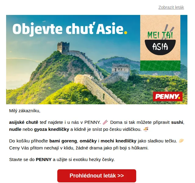 Penny: Asijské chutě a letní ovoce – květen 2026 | Nuslet.cz