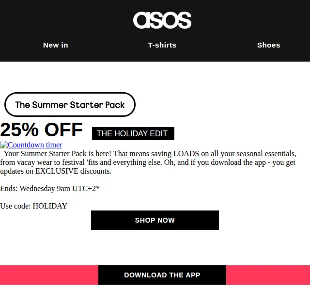ASOS Sale: 25% na letní kolekci – červen 2026 | Nuslet.cz
