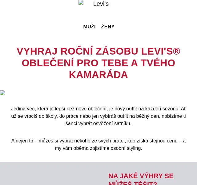 Levi's®: Soutěž o roční zásobu oblečení – červen 2026 | Nuslet.cz