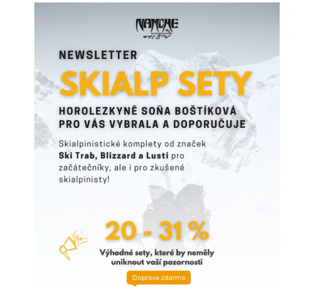 Namcheshop: Skialpinistické komplety – červen 2026 | Nuslet.cz
