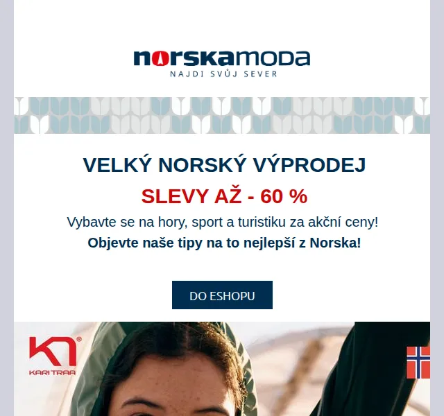 Norskamoda.cz: Velký norský výprodej – slevy až -60 % – červen 2026 | Nuslet.cz