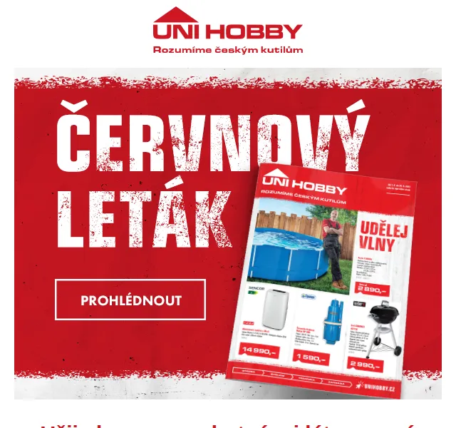 UNI HOBBY: Letní nabídka – Bazén, houpačka, nábytek – červen 2026 | Nuslet.cz