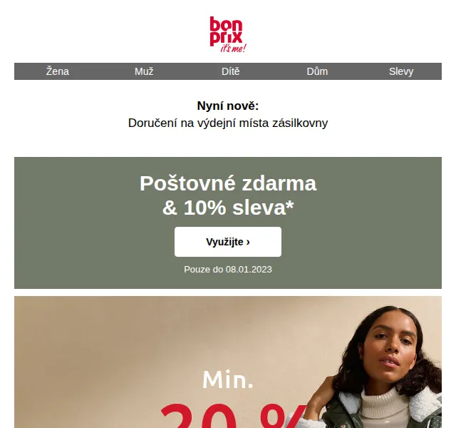 bonprix: 10% sleva na vše + poštovné zdarma – červen 2026 | Nuslet.cz