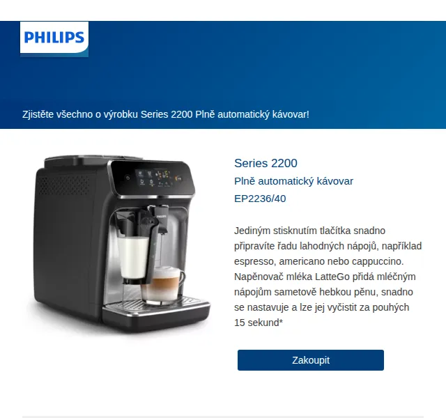 Philips Series 2200 kávovar – červen 2026 | Nuslet.cz