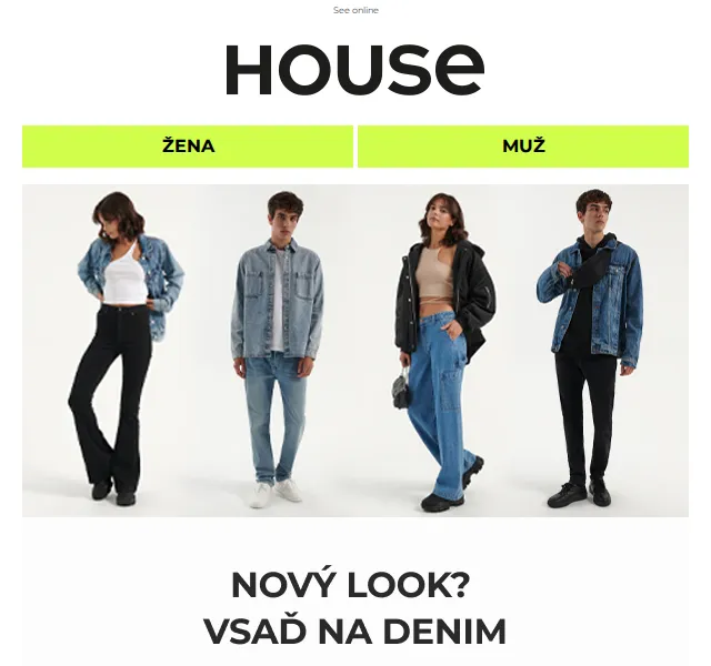HOUSE: Nová denim kolekce – červen 2026 | Nuslet.cz