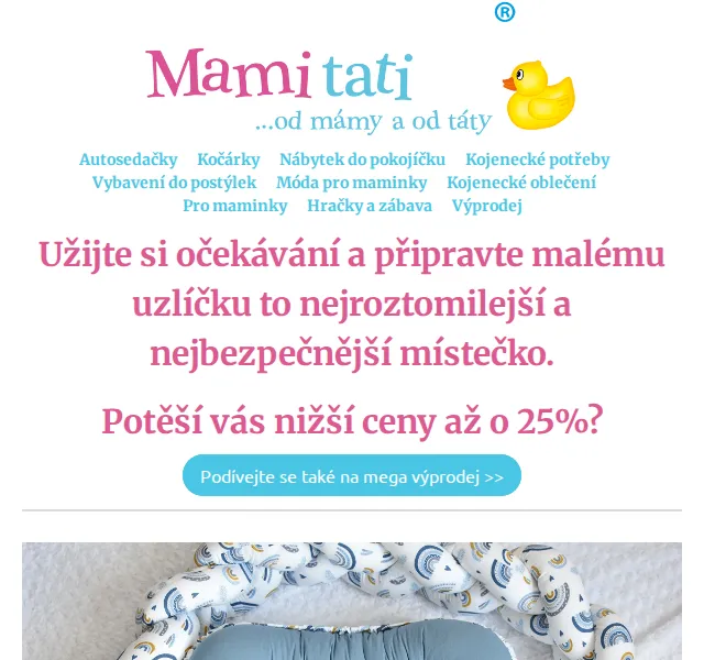 Mamitati.cz: Slevy až 25 % na vybavení do postýlky – červen 2026 | Nuslet.cz