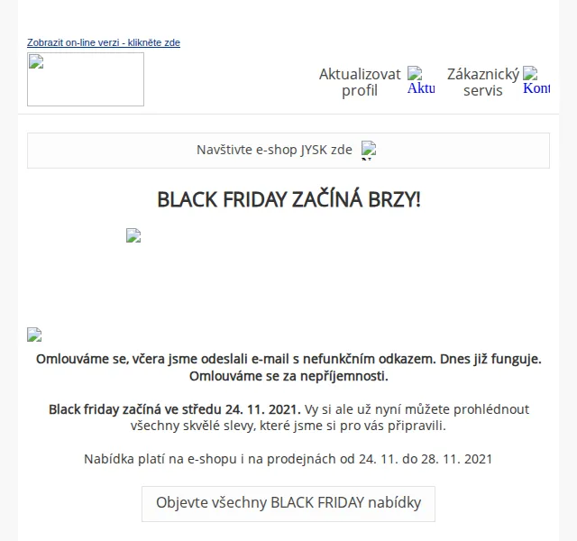 JYSK: Black Friday slevy – listopad 2021 | Nuslet.cz