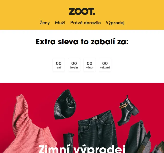 ZOOT: Extra 20% sleva i na výprodej – červen 2026 | Nuslet.cz