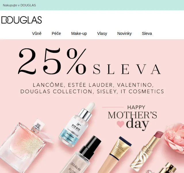 Douglas CZ: 25% sleva na Lancôme, Estée Lauder, Sisley – červen 2026 | Nuslet.cz