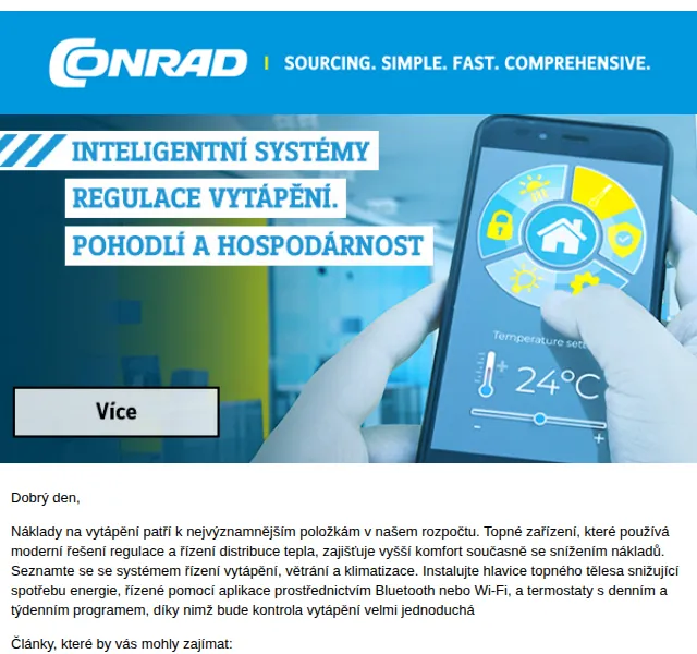 Conrad Electronic: Inteligentní vytápění s termostaty – červen 2026 | Nuslet.cz