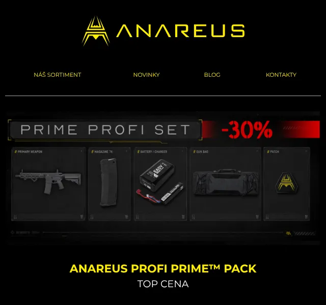 ANAREUS: Profi Prime Pack airsoft set – květen 2026 | Nuslet