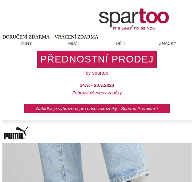 Spartoo.cz: Sleva až -50 % na Dream in Green a Puma – červen 2026 | Nuslet.cz