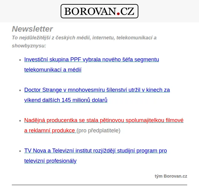 Aleš Borovan: Novinky z médií a byznysu – červen 2026 | Nuslet.cz