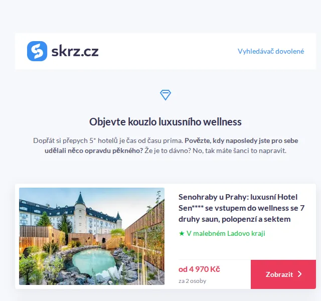 Vánoce na Skrz: luxusní wellness hotely – červenec 2026 | Nuslet.cz