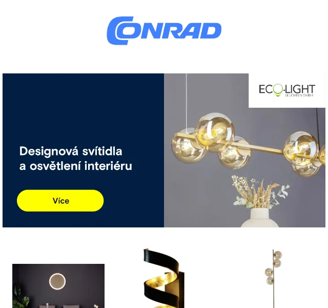 Conrad Electronic: Svítidla Lutec, ECO-Light a Nordlux se slevou – červen 2026 | Nuslet.cz