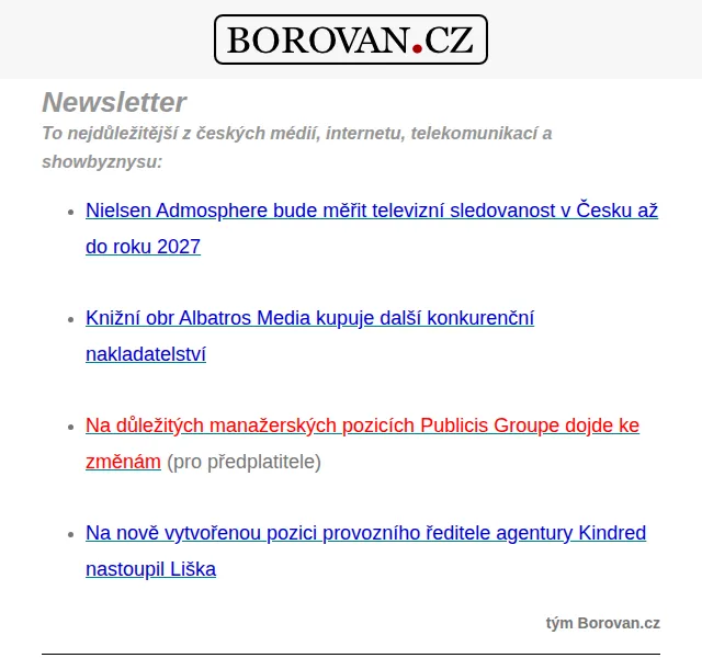 Aleš Borovan: Mediální novinky a akvizice – červen 2026 | Nuslet.cz
