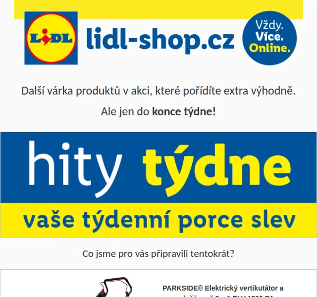 Lidl: Hity týdne – slevy až 60 % – červenec 2026 | Nuslet.cz