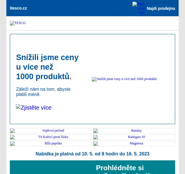 Tesco: Snížili jsme ceny u více než 1000 produktů – červen 2026 | Nuslet.cz