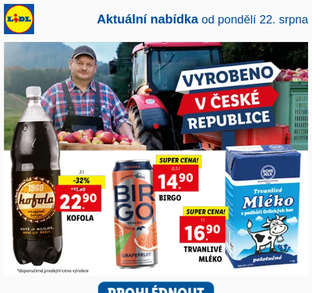Lidl: regionální potraviny ve slevě – srpen 2026 | Nuslet.cz