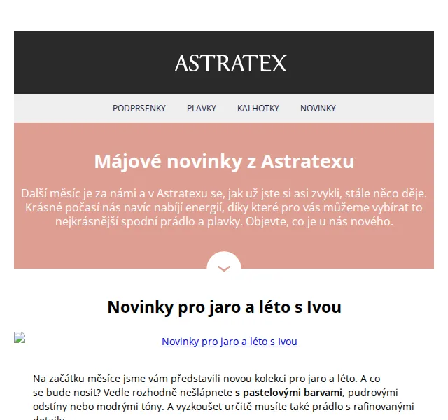 Astratex.cz: Májové novinky spodního prádla a plavek – červen 2026 | Nuslet.cz