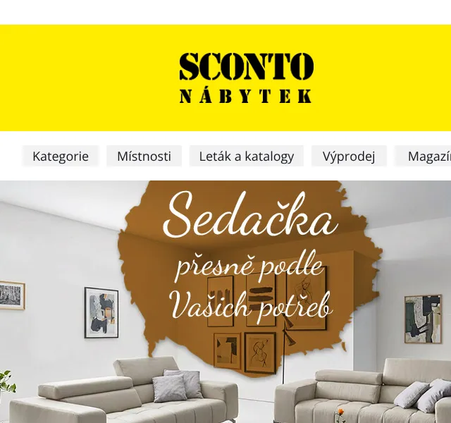 Sconto: Sedačka na míru – říjen 2026