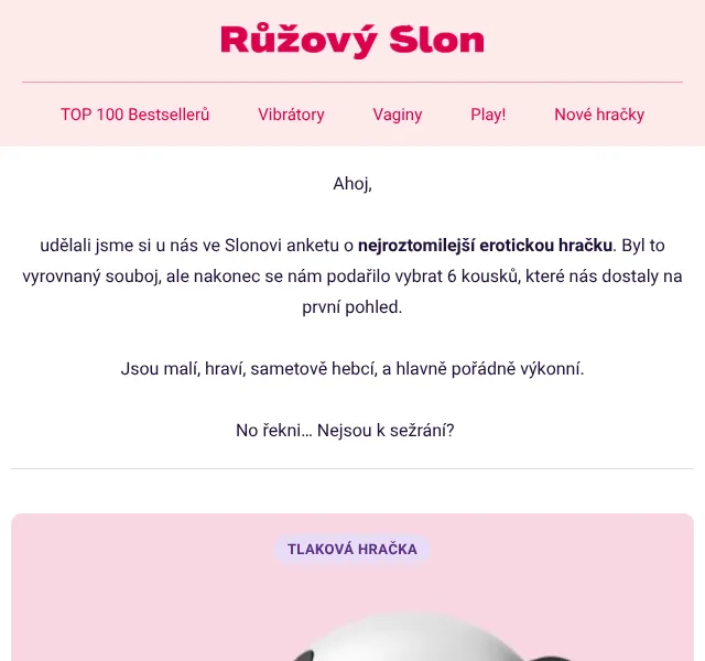 Růžový Slon: 6 nejroztomilejších hraček – srpen 2026