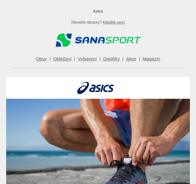 Sanasport: sleva 20-30 % na Asics boty – červen 2026 | Nuslet.cz