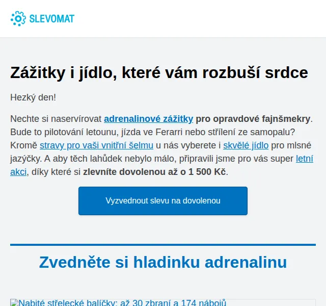 Slevomat: zážitky a jídlo od 29 Kč – červenec 2026 | Nuslet.cz