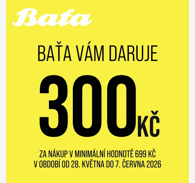Baťa: 300 Kč sleva – květen 2026 | Nuslet.cz