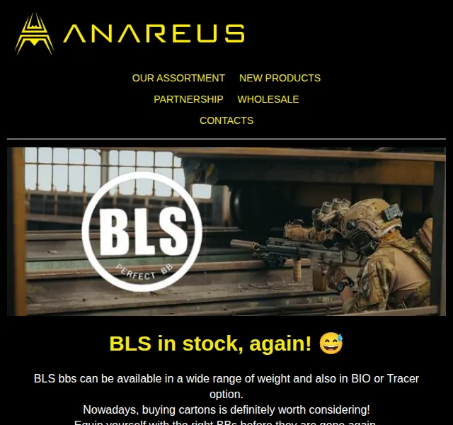 ANAREUS: BLS BBs znovu skladem – červen 2026 | Nuslet.cz