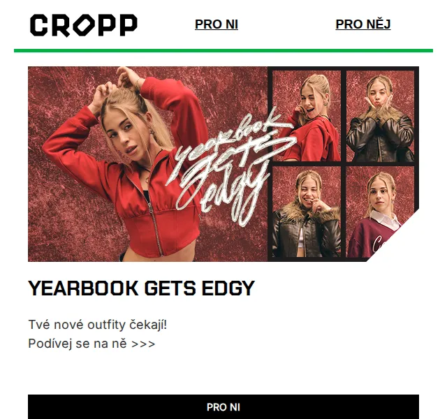 Cropp: Nová kolekce Yearbook gets edgy – červen 2026 | Nuslet.cz